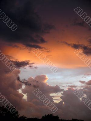 Thunderclouds on a decline. The sky. Thunderclouds on a decline. The sky.