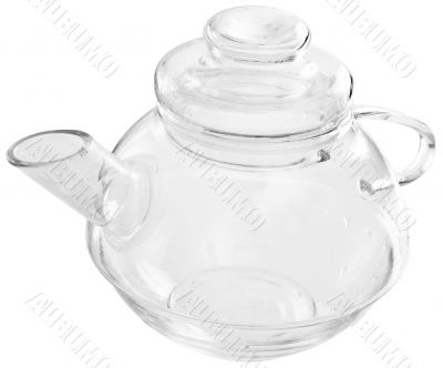 The glass tea-pot with a lid