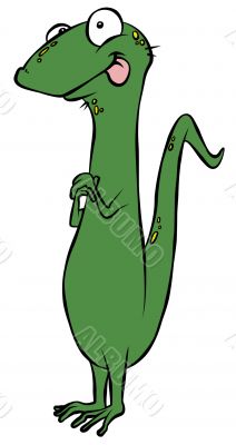 Crazy Cartoon Lizard