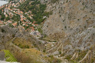 town at the foot of mount