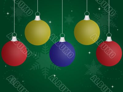 Colored Christmas Ornaments