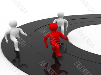 winner in sports competition. Isolated 3D image. winner in sports competition. Isolated 3D image.