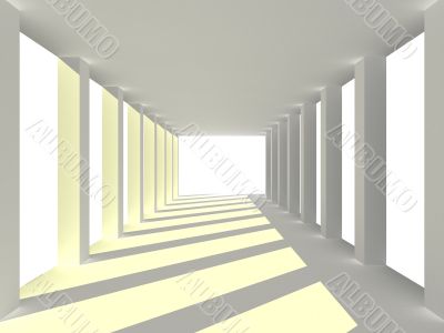 abstract tunnel. 3D image. Illustrations