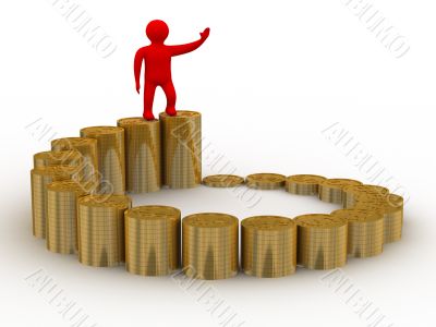 diagram of growth. 3D image. Isolated illustration diagram of growth. 3D image. Isolated illustration