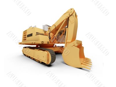 Steam shovel bulldozer