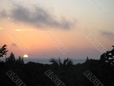 orange sunset over the ocean orange sunset over the ocean