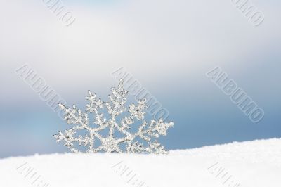 beautiful silver snowflake