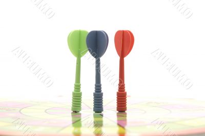 dartsboard with darts