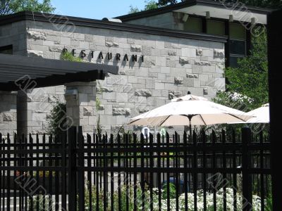 modern restaurant with patio