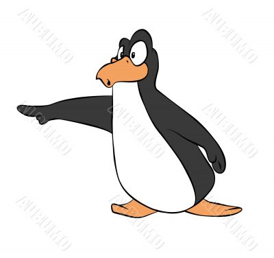 Pointing Penguin