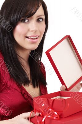 Portrait of beautiful brunette woman