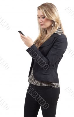 Beautiful blonde businesswoman