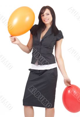Portrait of beautiful brunette woman