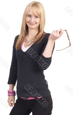 Beautiful blonde businesswoman