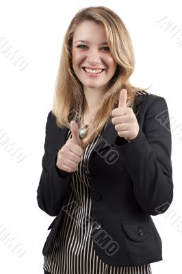 Beautiful blonde businesswoman