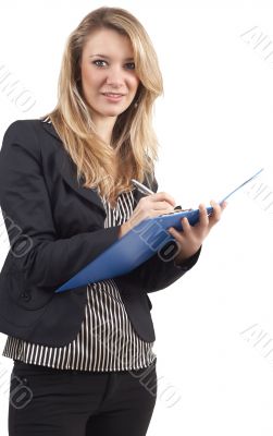 Beautiful blonde businesswoman