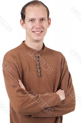 Young caucasian man smiling