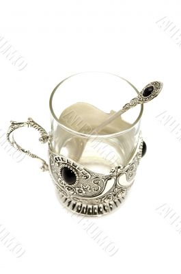 glass holder on white