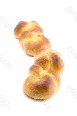 small loaf on white closeup