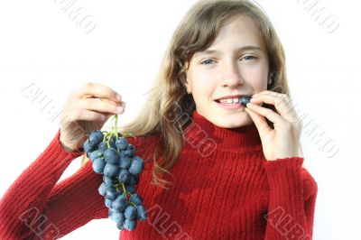 girl and grapes girl and grapes
