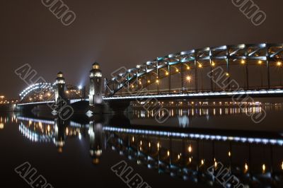 Peter the Great bridge of St. Petersburg