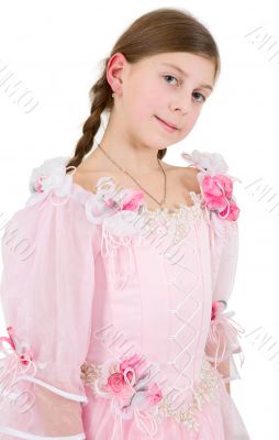 Girl in pinkish dress