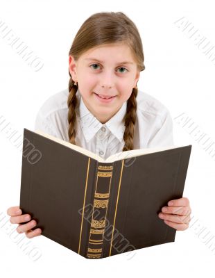 Girl and book