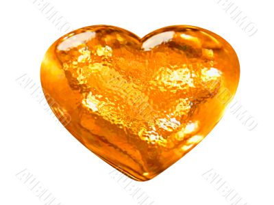 3D golden pattern heart classic love symbol