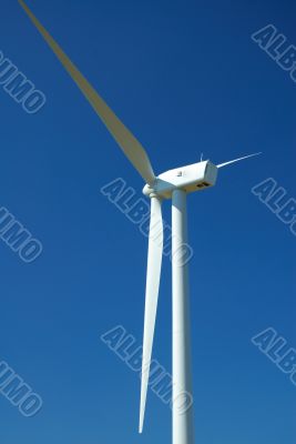 close up of a wind turbine