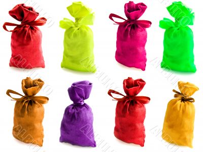 Beautiful multi-coloured sacks