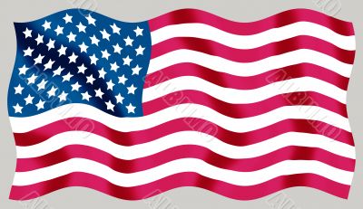 USA - flying flag