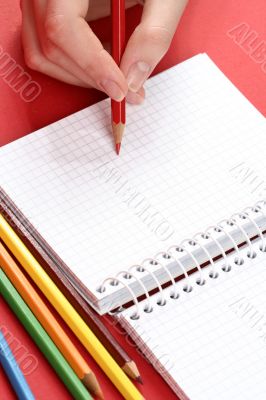 Pencil and agenda