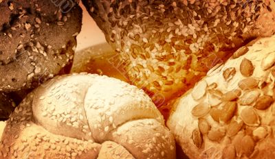 Assortment of baked bread