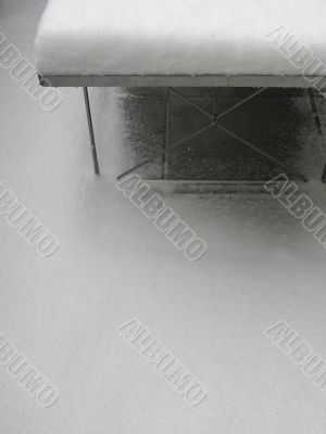 white snow on a table white snow on a table