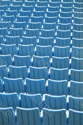 row of blue event seats