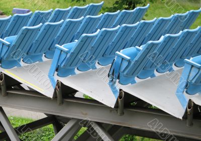 row of blue event seats