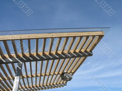 modern roof and blue sky