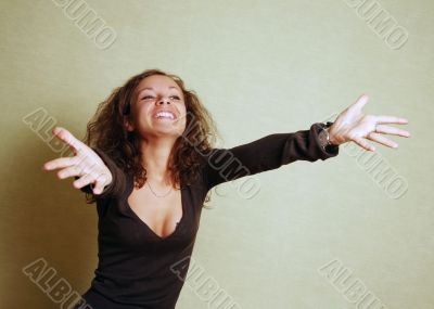 Smile an attractive brunette Smile an attractive brunette