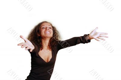 Smile an attractive brunette Smile an attractive brunette