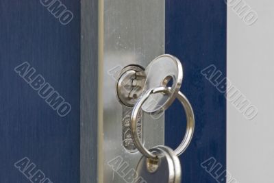 Door handle with keys