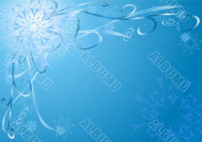 New year`s snowflakes