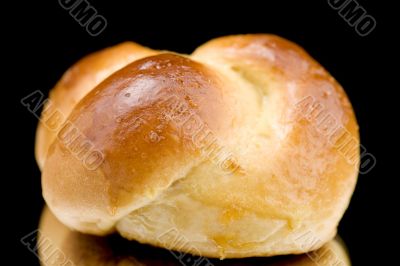 fresh small loaf on black