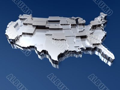 3D Map of the United States