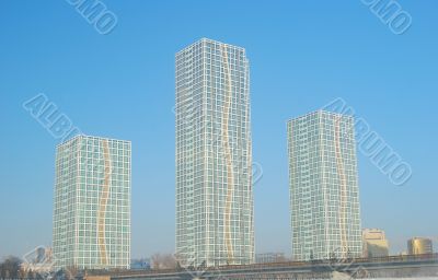 The skyscrapers in the old Astana city