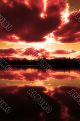 Clouds on the water