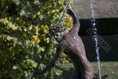 Ancient sculpture in italian garden