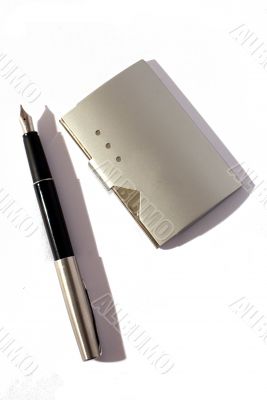 Inkpen and a visiting-card box