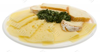 Cheese board, cheese as sliced cold meat