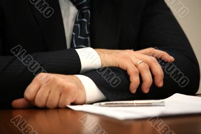 Hand of the businessman