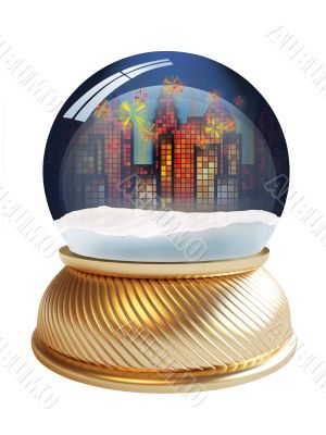 Snow globe with clipping path